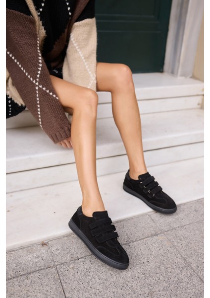 Jolanta Kadn Vizon Gercek Suet Cırtlı Sneaker