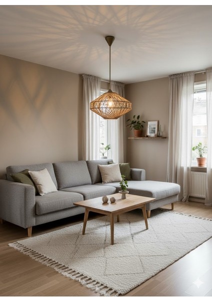 Doğal,el Yapımı Bohem,rustik,modern,jüt-Sarkıt Avize