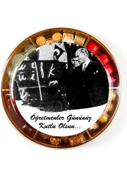 Atatürk Temalı Öğretmenler Günü Hediyesi El Yapımı Karışık Akide Şekeri 400G