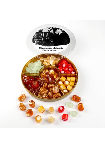 Atatürk Temalı Öğretmenler Günü Hediyesi El Yapımı Karışık Akide Şekeri 400G fiyatları