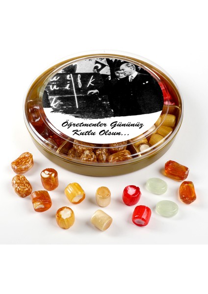 Atatürk Temalı Öğretmenler Günü Hediyesi El Yapımı Karışık Akide Şekeri 400G modelleri
