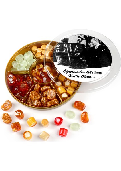 Atatürk Temalı Öğretmenler Günü Hediyesi El Yapımı Karışık Akide Şekeri 400G indirimleri