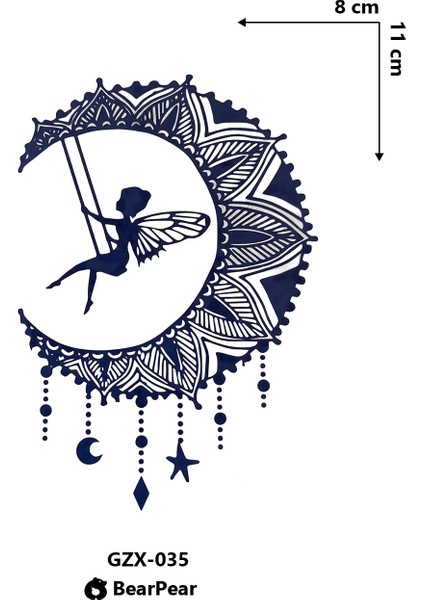 1 Ay Kalıcı Peri Kızı Geçici Dövme Minimal Dövme Tattoo fiyatları