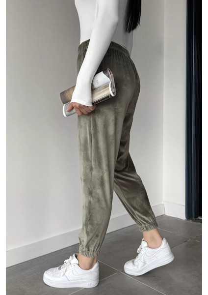 Kadın Bel ve Paça Lastikli Kadife Eşofman Altı P-00018733 fiyatları