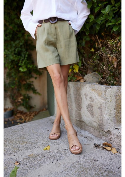 Rapida Kadın Siyah Gercek Deri Terlik