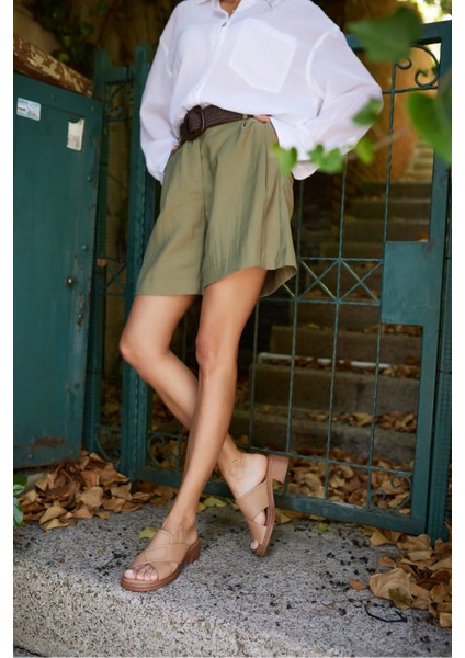 Rapida Kadın Siyah Gercek Deri Terlik