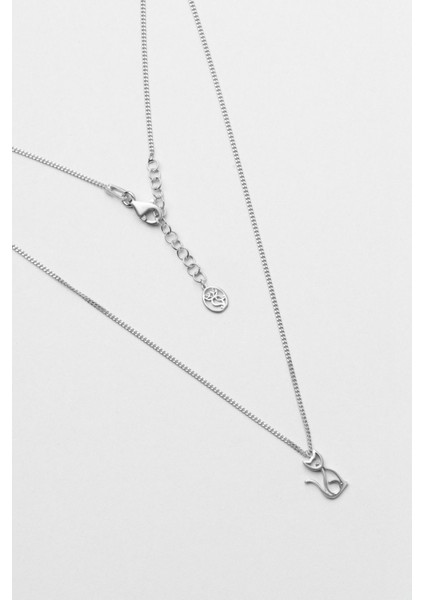 Little Friends 18 Ayar Beyaz Altın Kaplama 43 cm Gümüş Kolye