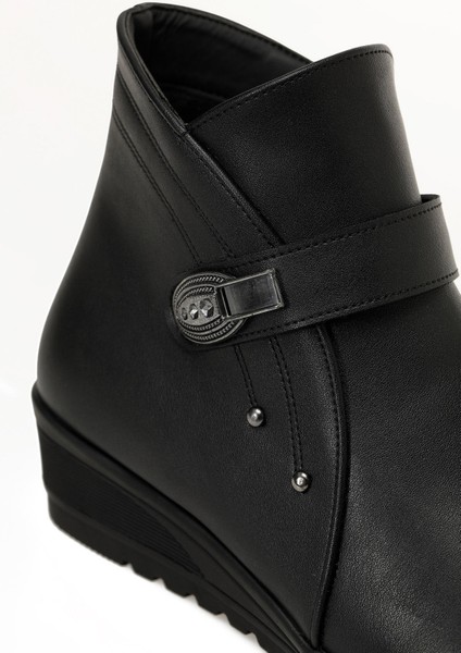162294.Z5PR Siyah Kadın Dolgu Topuk Bot