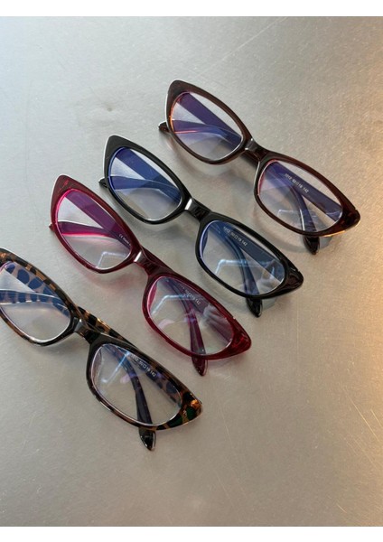 Aventino Kahverengi Cat Eye Küçük Çekik Minik Retro Mavi Işık Korumalı Gözlük Gözlüğü