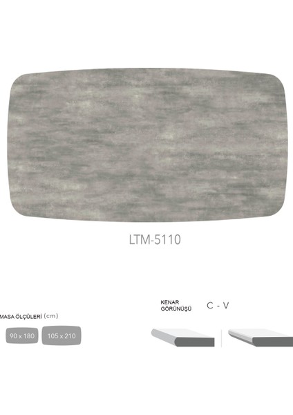 Cdf Masa Tablası 105X210 - DCLTM5110