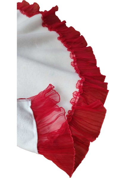 Yılbaşı Çam Ağacı Altı Örtüsü, Çam Ağacı Ayak Halısı Örtüsü, Kırmızı Renk, Peluş, 85 cm modelleri