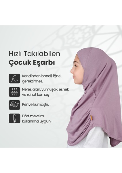 Pratik Hazır Geçmeli Çocuk Şal Gül Kurusu fiyatları