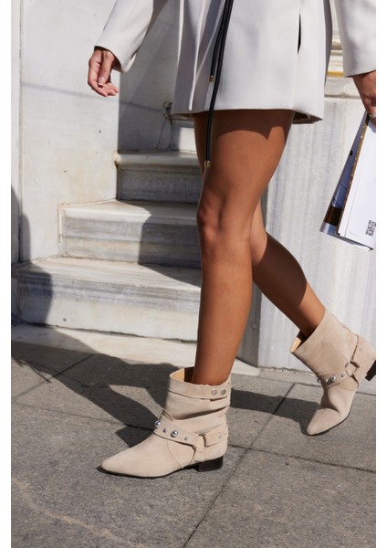 Matic Kadin Siyah Gercek Deri Suet Bot