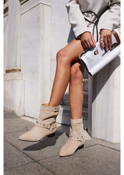 Matic Kadin Siyah Gercek Deri Suet Bot