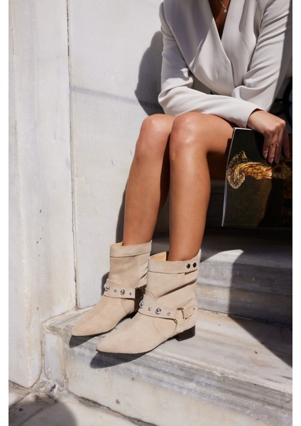 Matic Kadin Siyah Gercek Deri Suet Bot