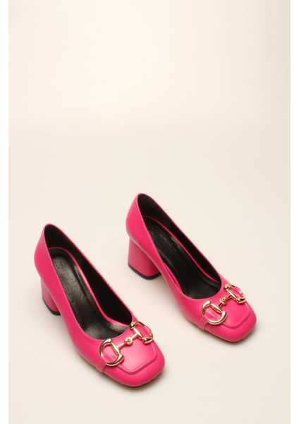 Idil Fuşya Cilt Tokalı Kadın Topuklu