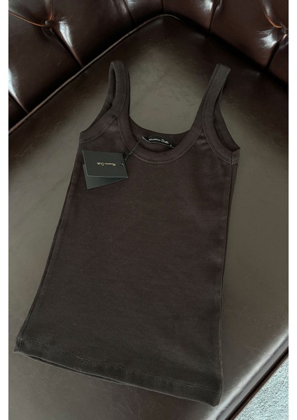 Marka Askılı Kaşkorse Atlet- Kahverengi indirimleri