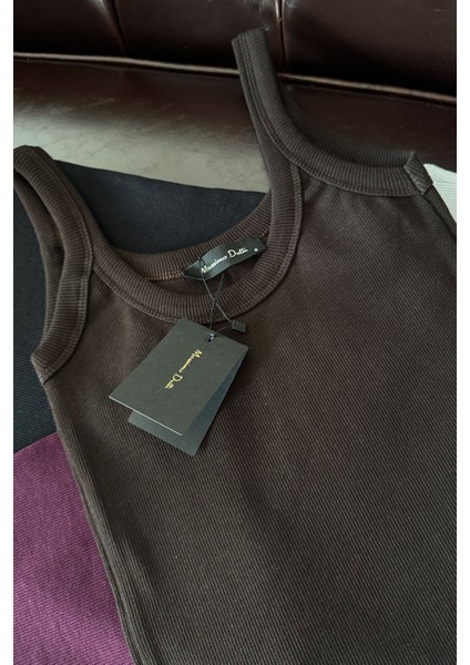 Marka Askılı Kaşkorse Atlet- Kahverengi