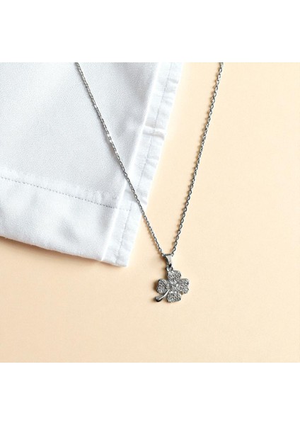 316L Çelik Yonca Kolye Çelik Kadın Kolye Taşlı Dört Yapraklı Şans Kolyesi, Gümüş Renk Çelik Kolye, 316L Çelik Kolye, Gümüş Renk Kolye, Yonca Kolye, Taşlı Kolye, Şans Kolyesi, Dört Yapraklı Kolye modelleri