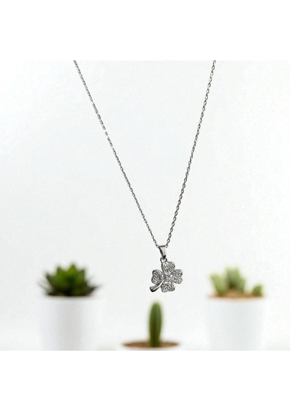 316L Çelik Yonca Kolye Çelik Kadın Kolye Taşlı Dört Yapraklı Şans Kolyesi, Gümüş Renk Çelik Kolye, 316L Çelik Kolye, Gümüş Renk Kolye, Yonca Kolye, Taşlı Kolye, Şans Kolyesi, Dört Yapraklı Kolye fırsatları