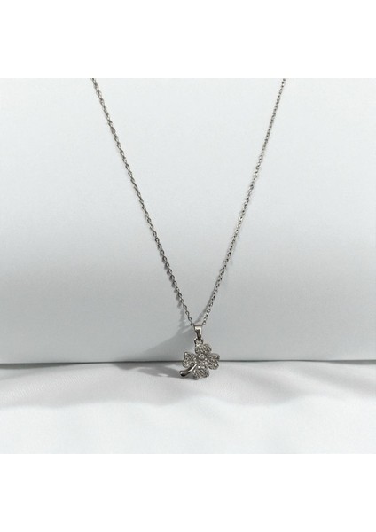 316L Çelik Yonca Kolye Çelik Kadın Kolye Taşlı Dört Yapraklı Şans Kolyesi, Gümüş Renk Çelik Kolye, 316L Çelik Kolye, Gümüş Renk Kolye, Yonca Kolye, Taşlı Kolye, Şans Kolyesi, Dört Yapraklı Kolye indirimleri