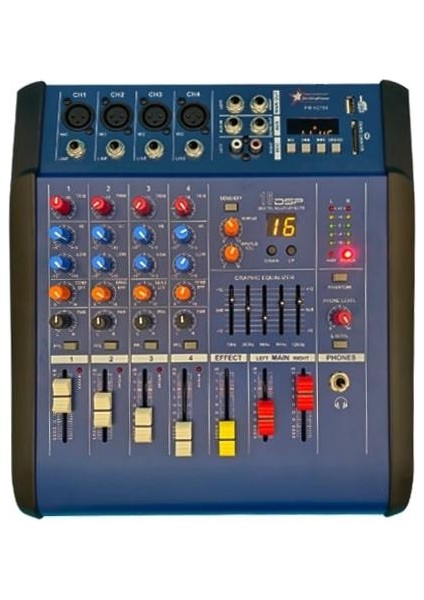 PM-4C700 - 4 Kanal 16 Dsp Effect Power Mixer - 4 Mono + 1 Aux Giriş - 2X350 Watt