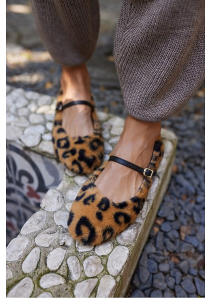 Armonia Kadın Leopar Tuylu Babet