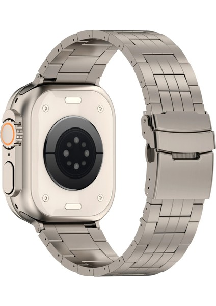 Apple Watch Series 10 42MM/9 8 7 41MM/SE (2023) Se (2022) Se 6 5 4 40MM/3 2 1 38MM Saat Kayışı 5 Boncuklu Titanyum Alaşımlı Bilezik-Titanyum (Yurt Dışından)