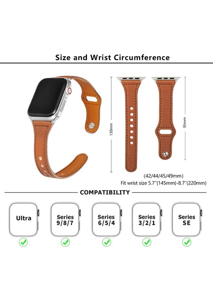 Kalebol Apple Watch 10 46MM/ULTRA 2/ultra 49MM/9 8 7 45MM/SE (2023) Se (2022) Se 6 5 4 44MM/3 2 1 42MM Saat Kayışı, Küçük Toka - Kayısı (Yurt Dışından) indirimleri
