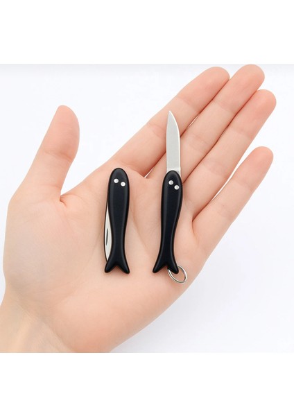 Denprestij Balık Çakı Katlanabilir Anahtarlık Çakı Bıçak