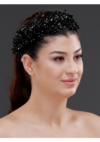 Kristal Taşlı Zarif Taç – Farklı Renk Seçenekleriyle Özel Gün Saç Aksesuarı