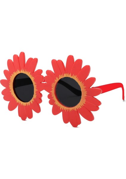 Kırmızı Renk Papatya Şekilli Parti Gözlüğü 18X10 cm fırsatları