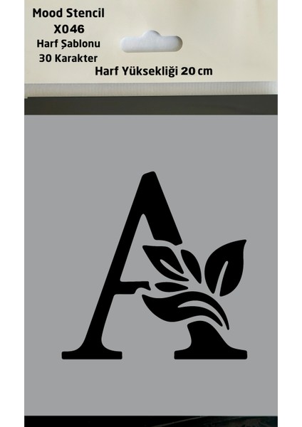 Stencil Harf Boyama Şablonu X046