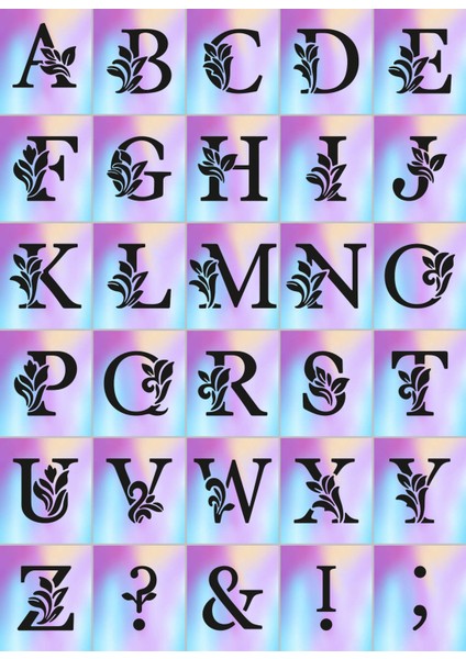 Stencil Harf Boyama Şablonu X046 fiyatları