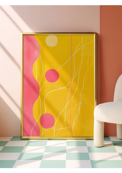 Pembe Sarı Rüya Dijital Baskı Poster (Çerçevesiz)