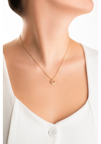 Şans Yoncası 18 Ayar Sarı Altın Kaplama 44 cm Gümüş Kolye fırsatları