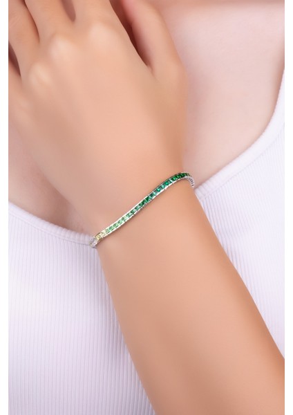 Arianna 18 Ayar Beyaz Altın Kaplama Gümüş Su Yolu Bileklik fiyatları