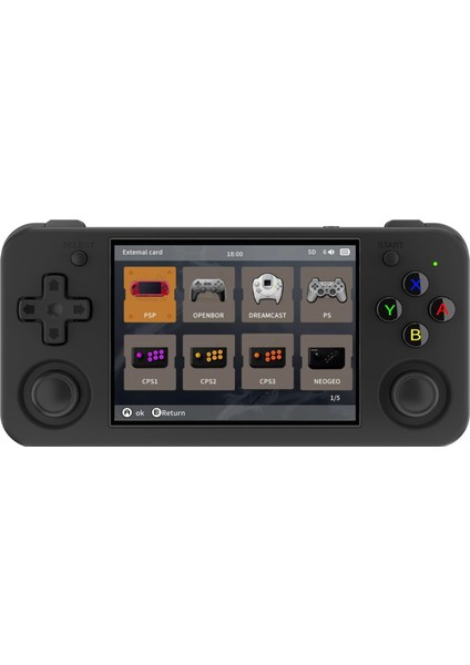 RG35XX H El Oyun Konsolu, 3.5 '' IPS Ekran Retro Video Oyunları Konsolu, Dahili 64+128G Tf Kart 10000+OYUNLAR, Destek 5g Wifi Bluetooth HDMI Tv Çıkışı