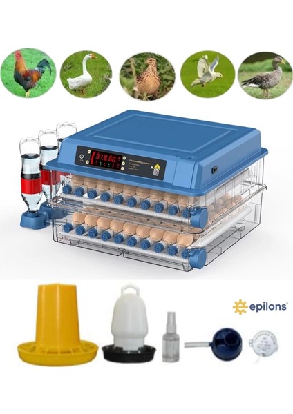 120 Yumurta Kapasiteli Tam Otomatik Kuluçka Makinesi - Civciv, Kaz, Hindi ve Ördek Yetiştiricili�
