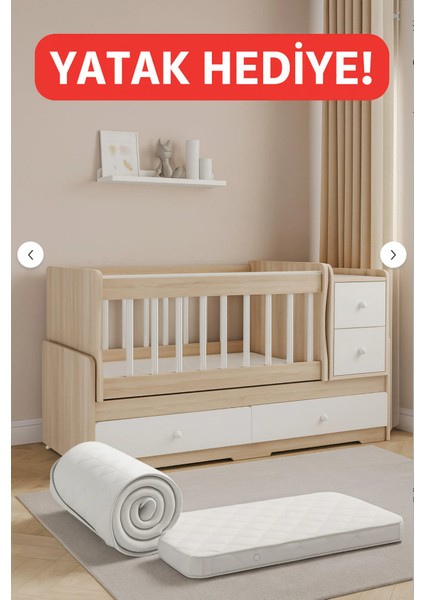 Moon Anneyanı Sallanır Çekmeceli Büyüyen Beşik