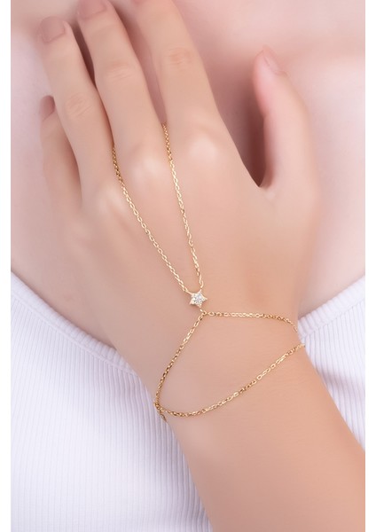 Mistik Yıldız 18 Ayar Sarı Altın Kaplama 21 cm Gümüş Şahmeran fiyatları