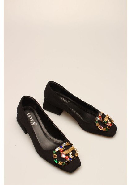 Idil Siyah Saten Taşlı Kadın Topuklu fiyatları