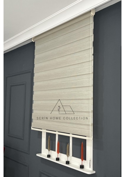 Koyu Krem Bambu Zebra Stor Perde (Dayanıklı Alüminyum Kasa) fırsatları