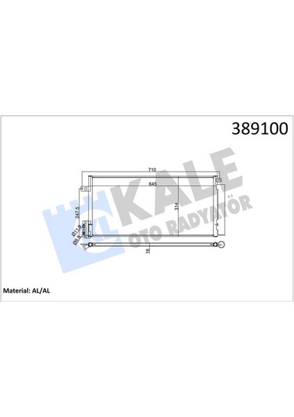 Mtxdpn Klima Kondenseri Grande Punto-Bravo Ii-Corsa D-Linea 1.3mtj-1.7cdti Al/al 645X298X16