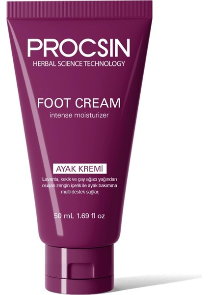 Procsın Topuk Çatlağı ve Koku Karşıtı Ayak Bakım Kremi 50 ml