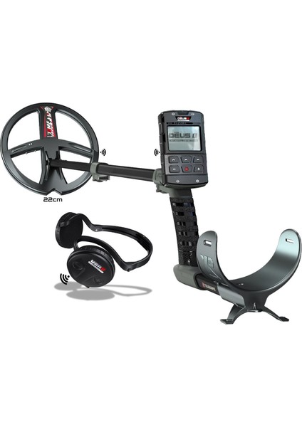 Xp Deus 2 Dedektör (Ana Ünite, Wsa2 Kablosuz Kulaklık ve 22CM Fmf Başlık Ile) Siyah