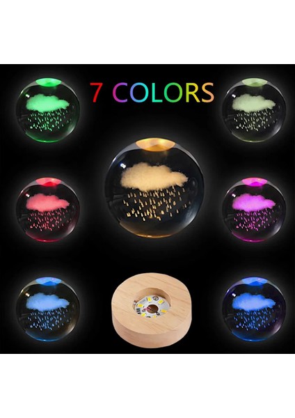 Orta Boy Bulut Yağmur Temalı Cam Ahşap Zeminli Küre fiyatları