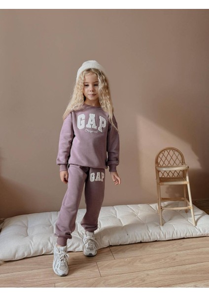 Kız Çocuk Original Yazı Baskılı Eşofmanlı Kışlık Takım fiyatları