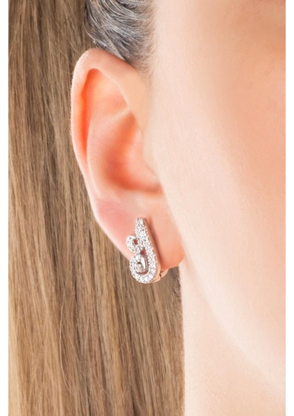 Mira Işıltısı 18 Ayar Beyaz Altın Kaplama Gümüş Küpe fiyatları