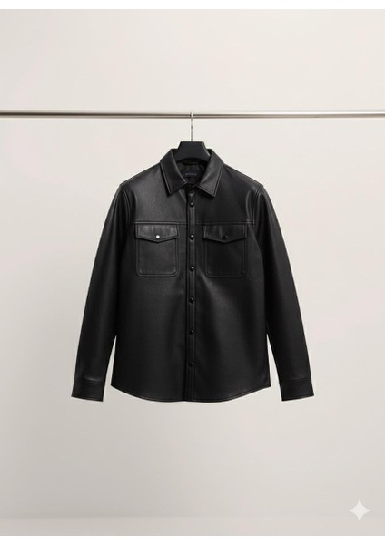 Deri Çift Cepli Gömlek modelleri